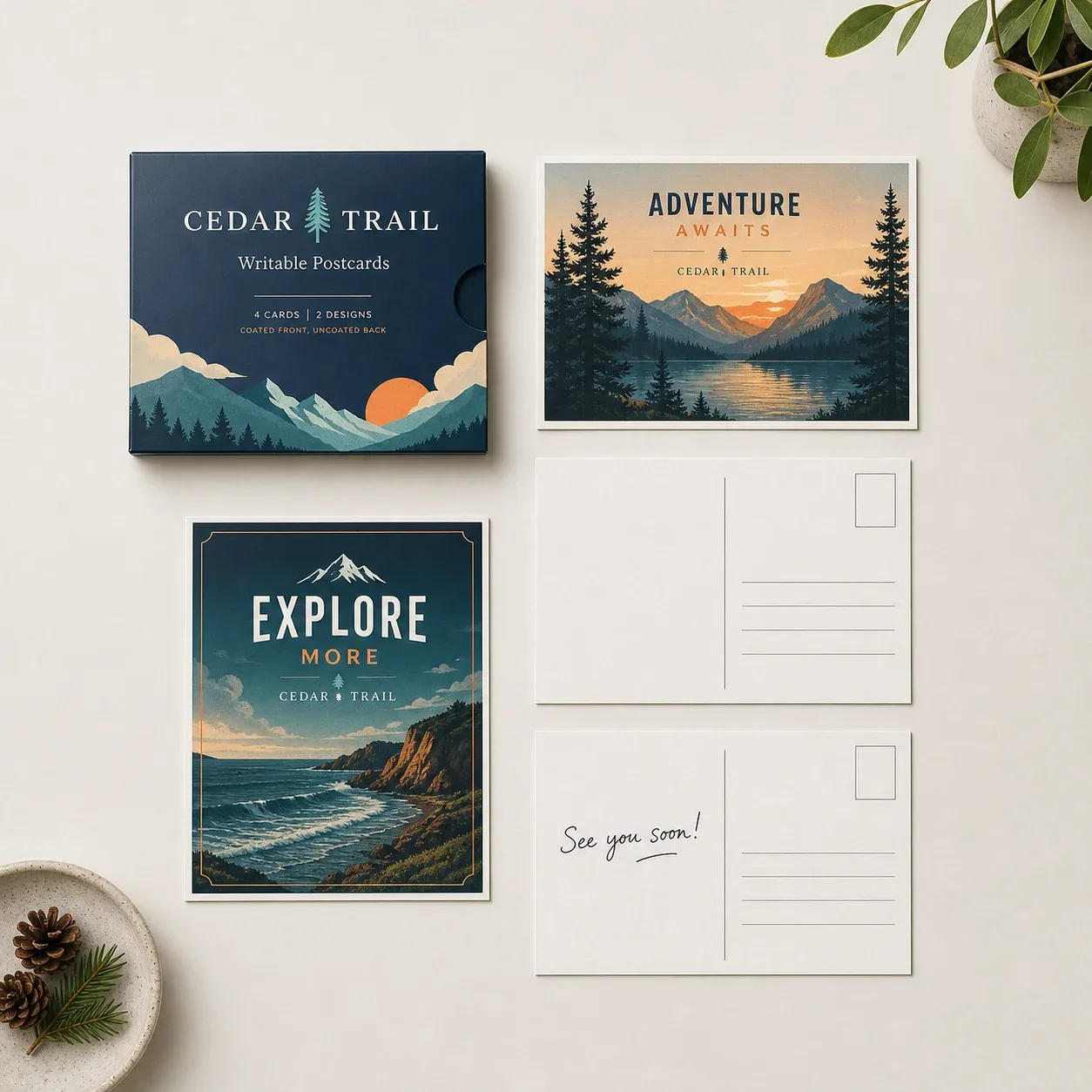 Writable Postcards